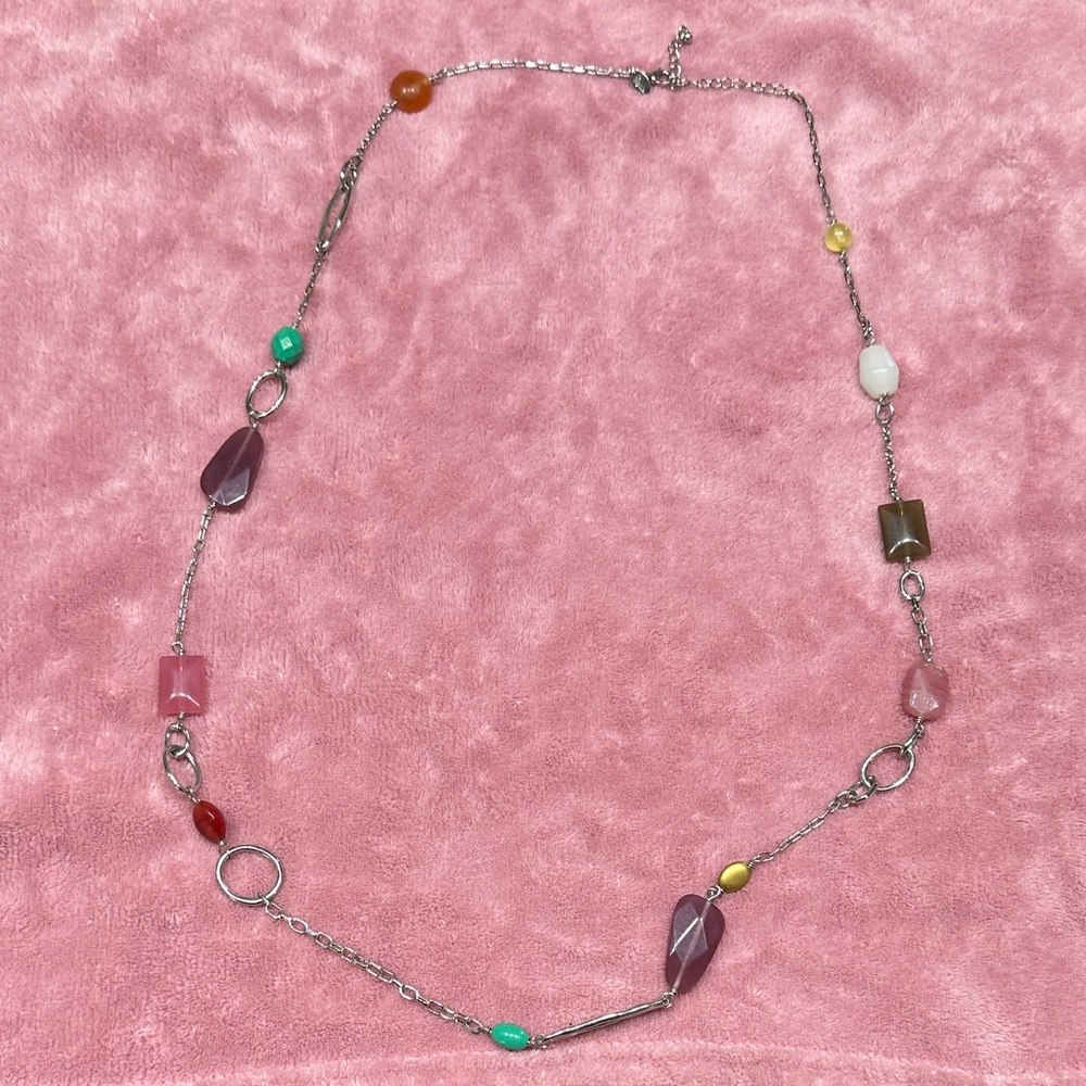 Lia Sophia Elegant Multicolor Gemstone Necklace